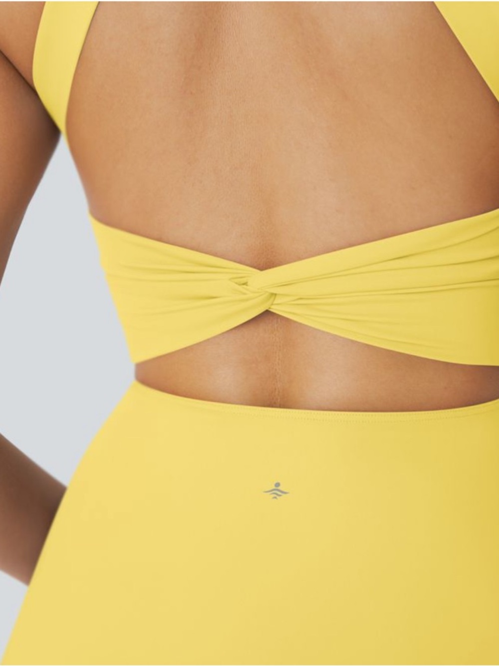 Halara SoftlyZero Backless Tennis Dress Goldfinch Built-In Shorts Cool Touch - Picture 7 of 9